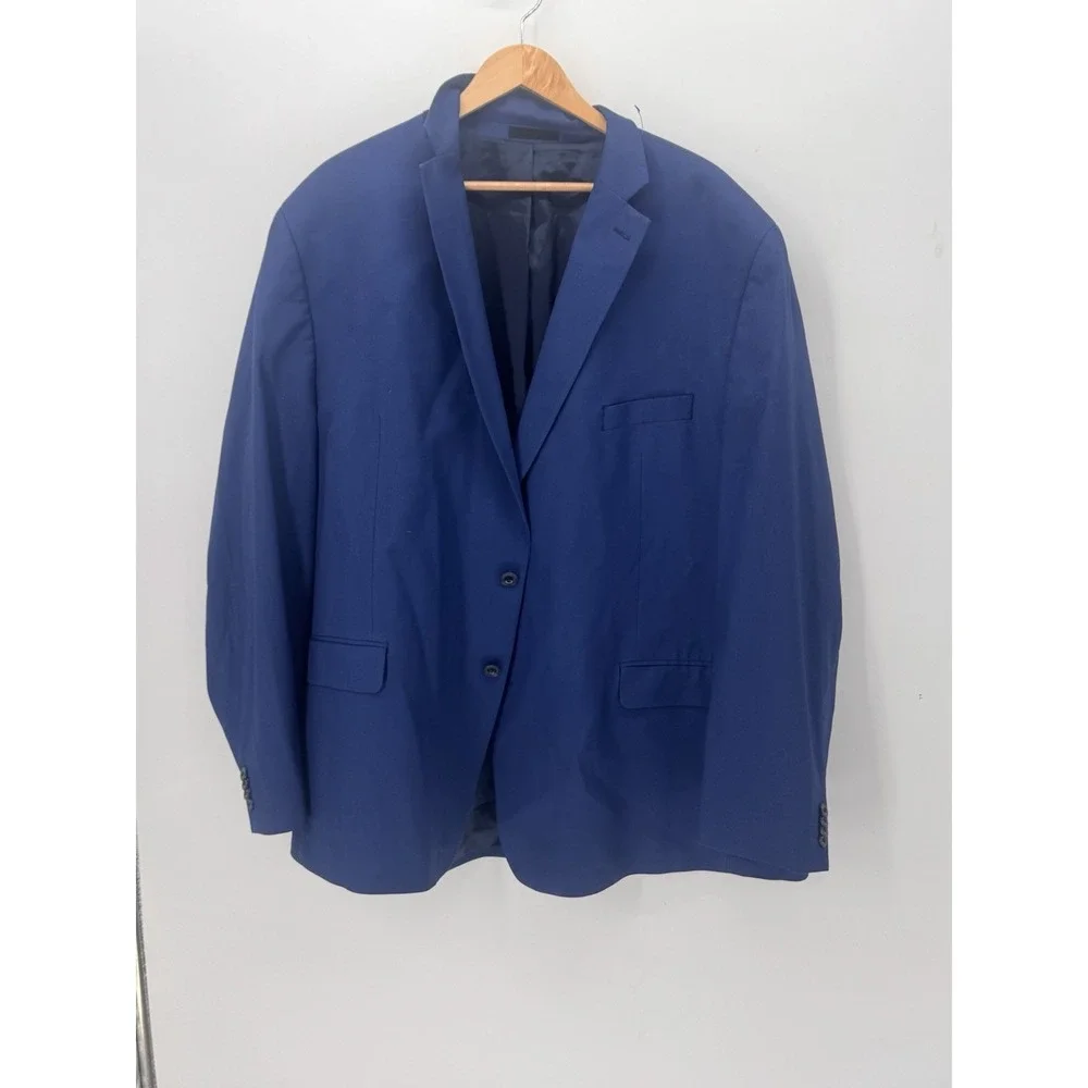 Michael Kors Blue Two Button Blazer Sport Coat Men's Size 54L Notch Lapel